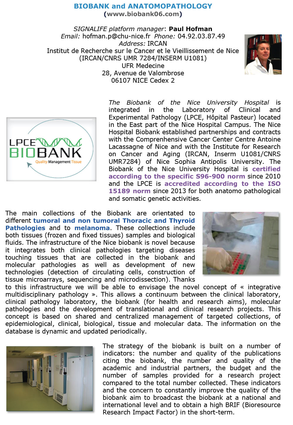 Hospital Integrated Biobank
